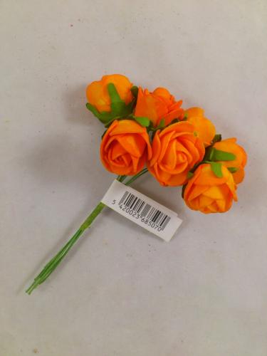 Medi rose en mousse 3 cm orange (12x7 p.)